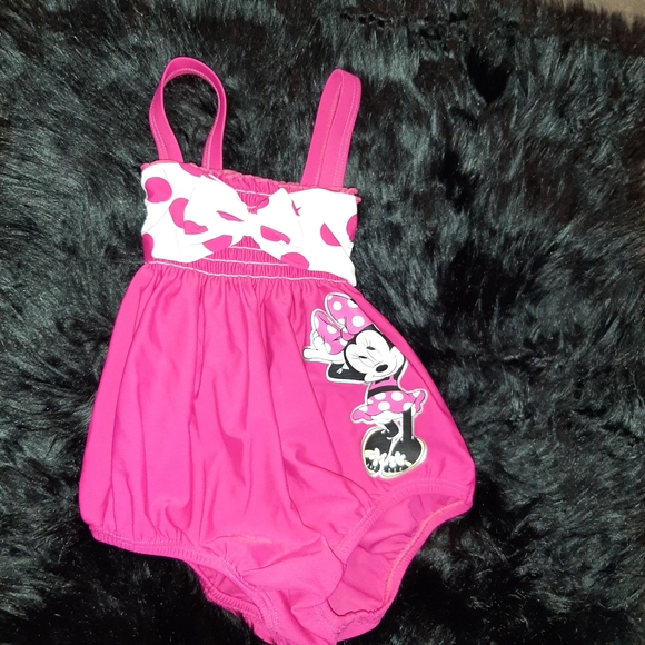 Disney Minnie Mouse Pink One Piece Swimsuit - Picture 1 of 9